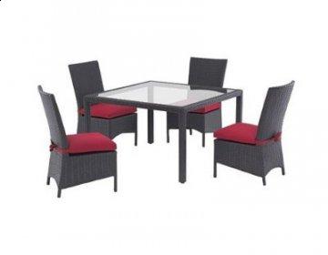 5 PC Cosmo Outdoor Square Dining Room Furniture