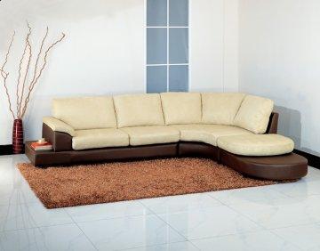 Cabo Beige Sectional Sofa with Ottoman