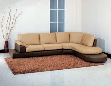 Cabo Mocha Sectional Sofa with Ottoman