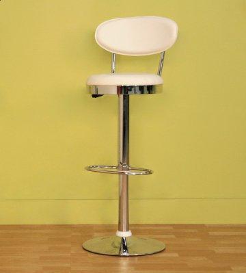 2 PC White Achilla Swivel Bar Stool Set