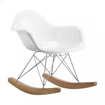 Rocket White Rocking Chair by Zuo Modern