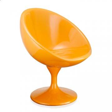 Scoop Orange Swivel Accent Chair by Zuo Modern