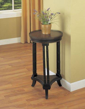 Masterpiece Antique Black and Brown Accent Table