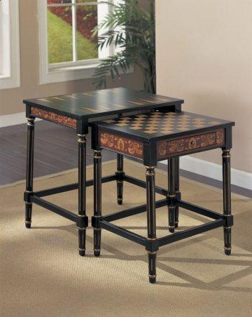 2 PC Masterpiece Nesting Game Table Set